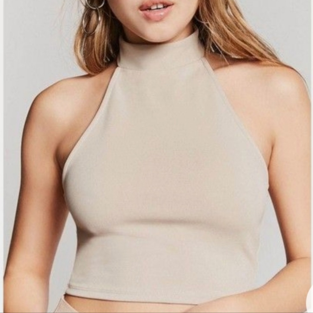 Forever 21 Halter Cut Crop Top